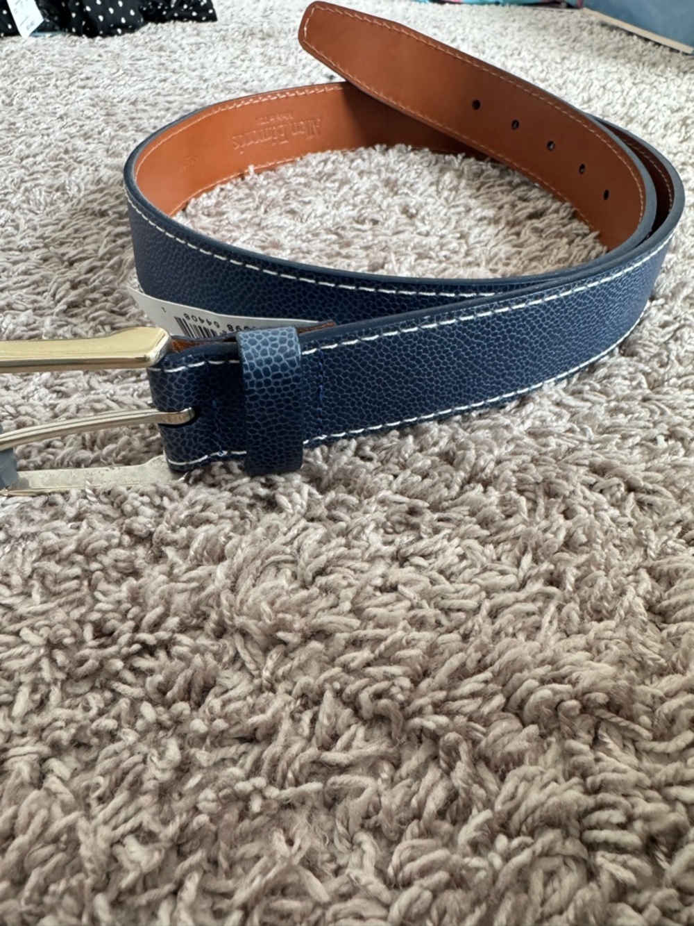 🔥 Allen Edmonds Men’s Blue Port Washington Leather belt Size 38